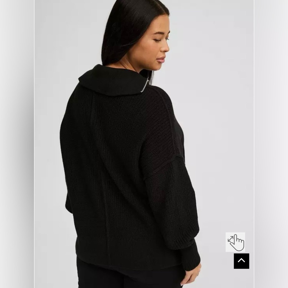 TORRID Quarter Zip Pullover Sweater - Picture 3 of 5